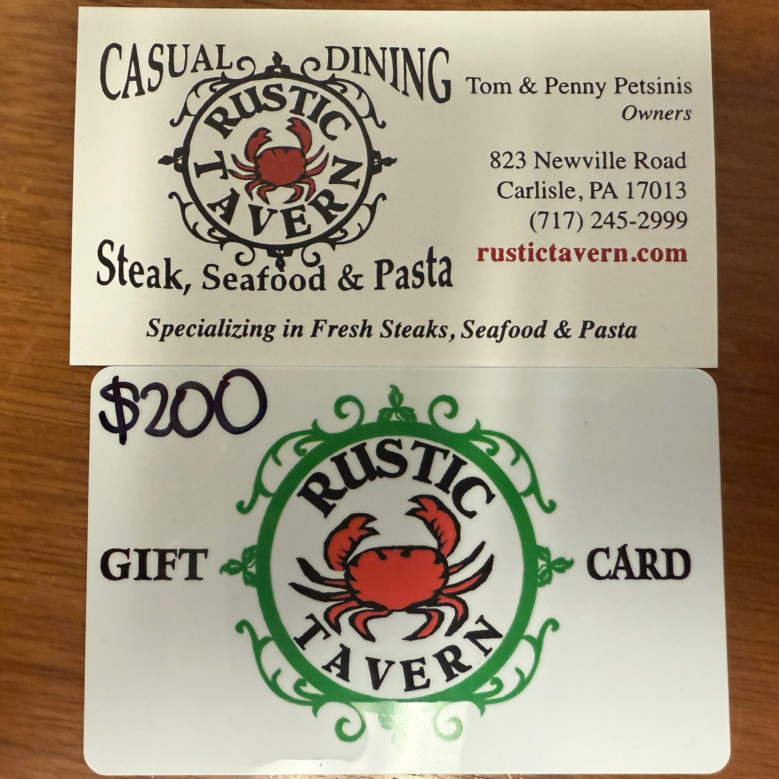 Rustic Tavern Gift Card