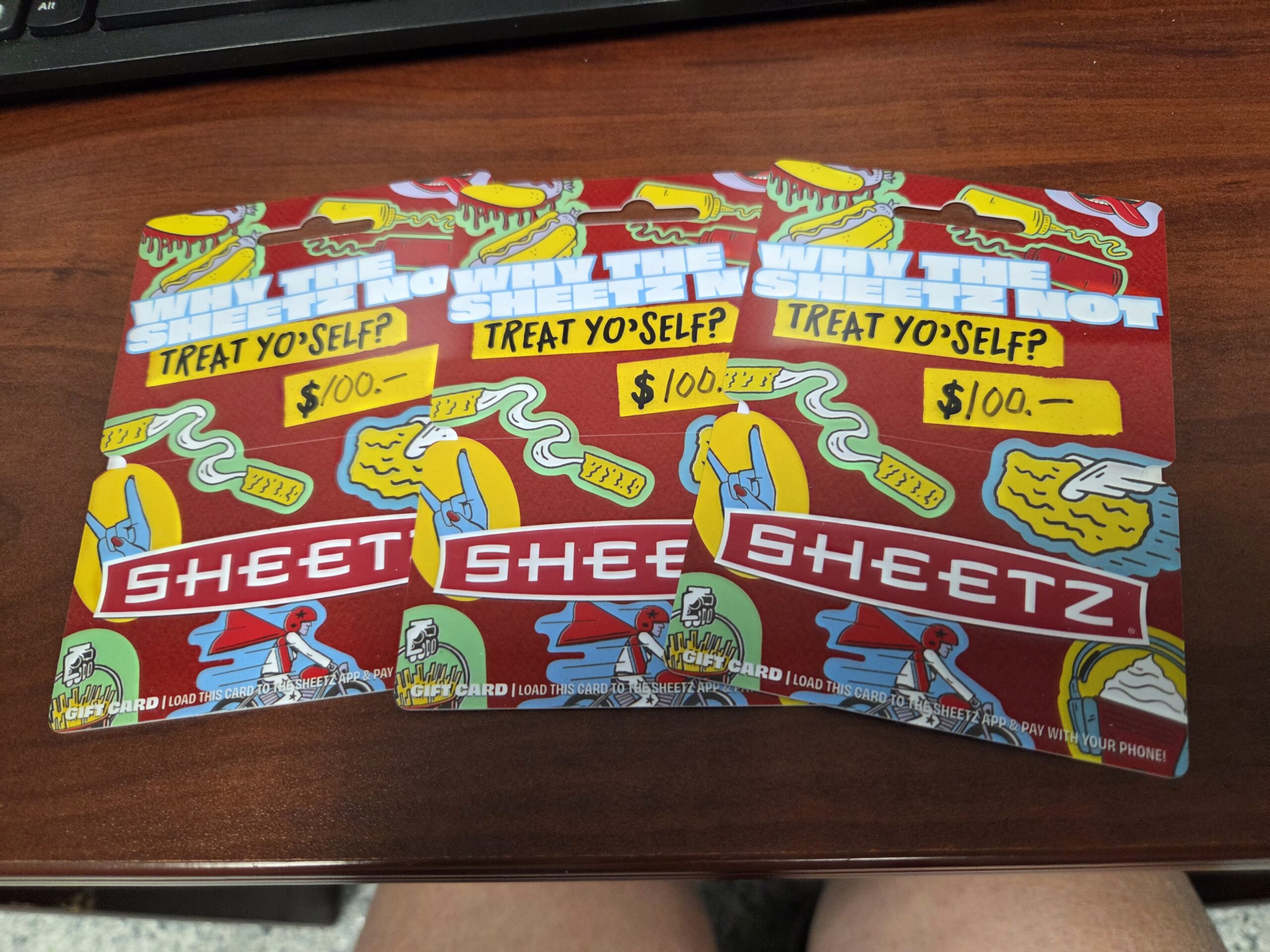 (3) $100 Sheetz Gift Cards