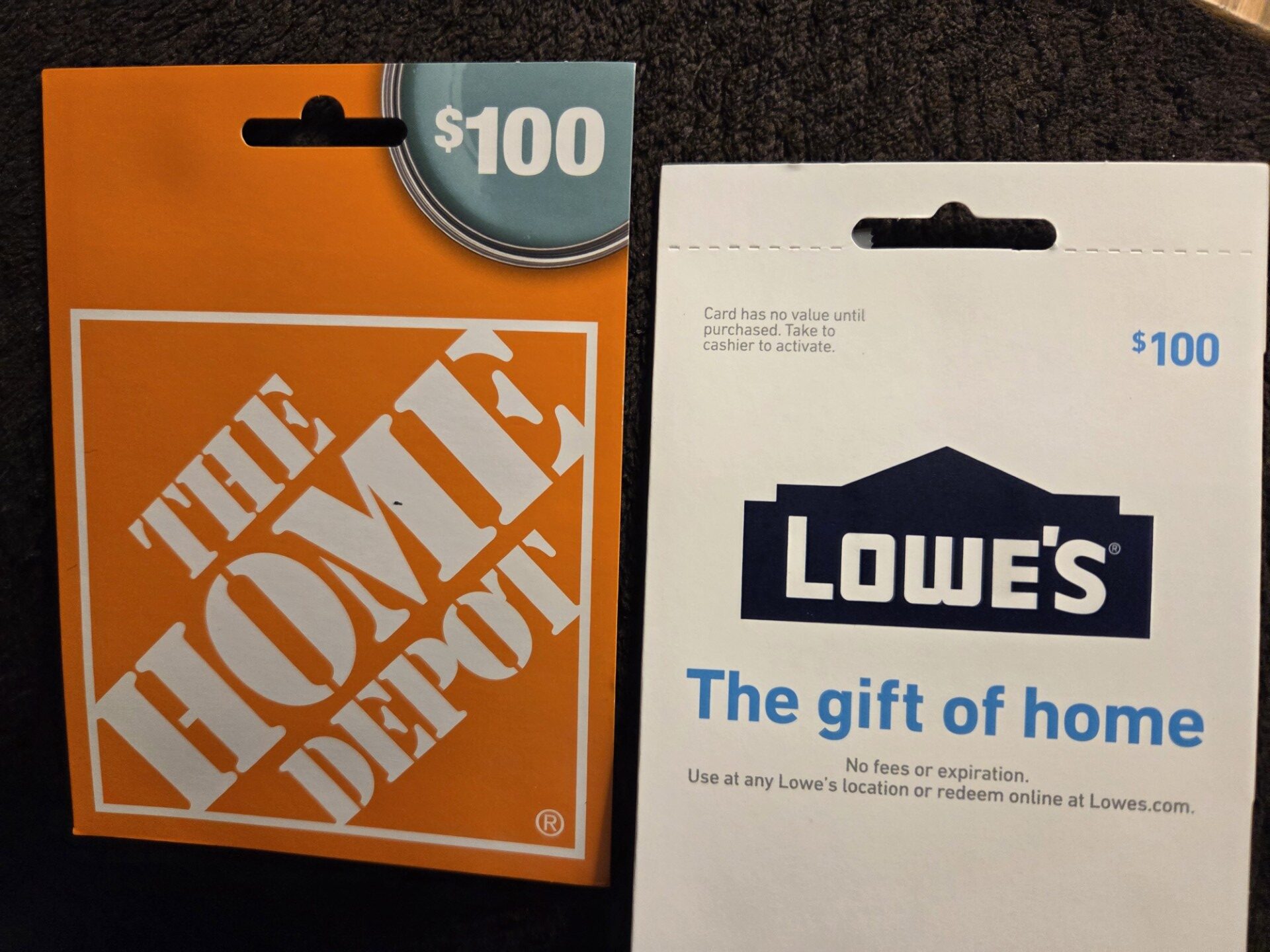 Home Depot-Lowes Gift Cards